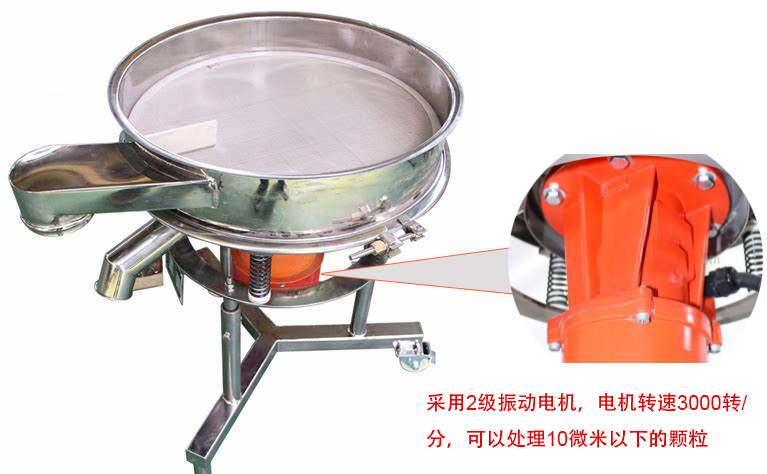 高頻篩特點：框體加高可防止?jié){液往外飛濺；加擋料板可加快排料，提高篩分效率