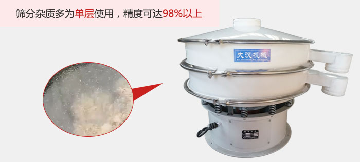 塑料振動(dòng)篩篩分雜質(zhì)多用與單層篩網(wǎng)使用。